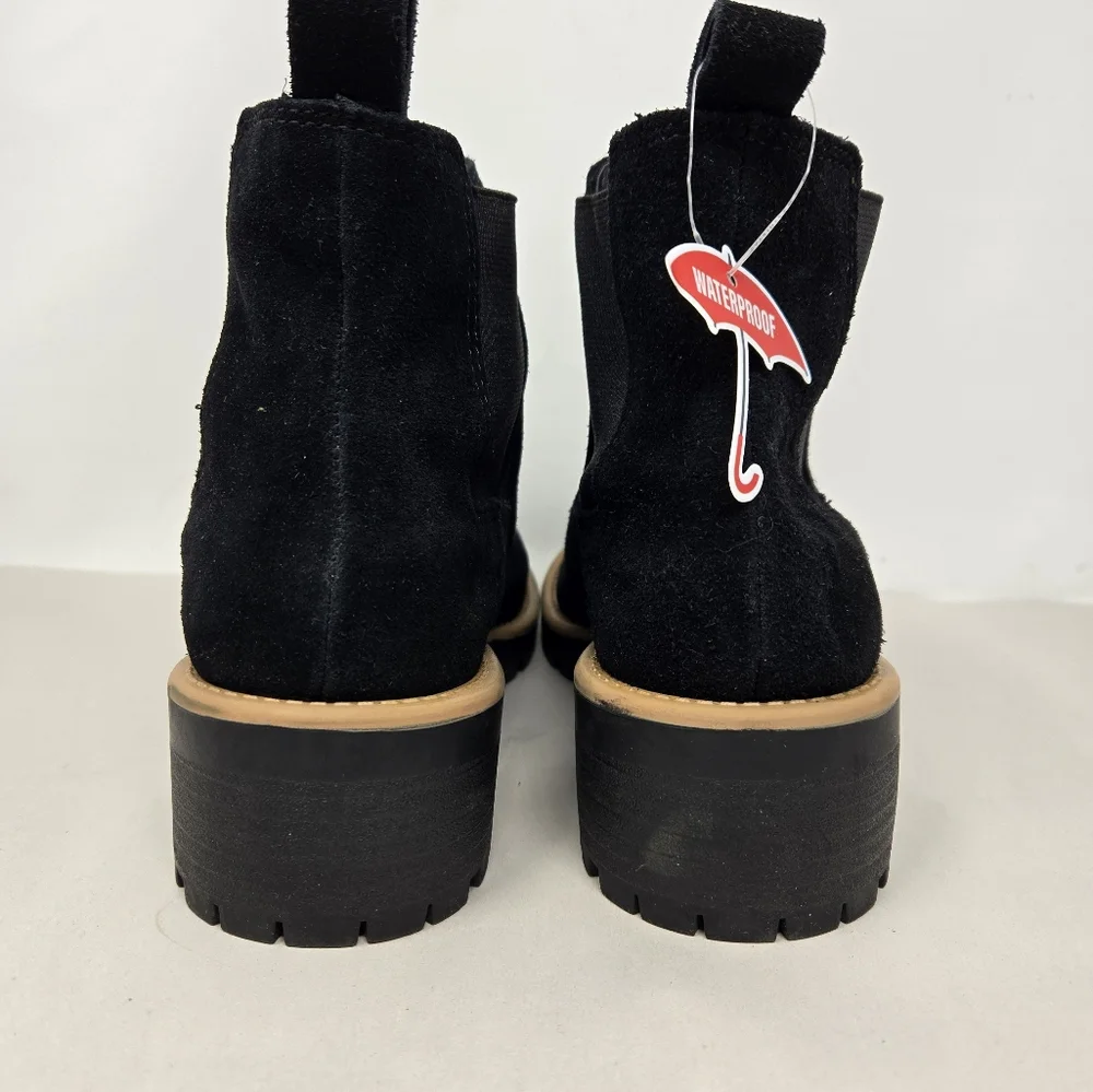 Blondo Waterproof Womens Booties Sz 7M Black Suede Chelsea Ankle Pull On Casual - Picture 4 of 11